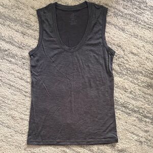 WoolX Phoebe Tank - Graphite Heather